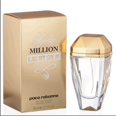 Lady Million Eau My Gold EDT For Women 2.7oz/80ml By Paco Rabanne
